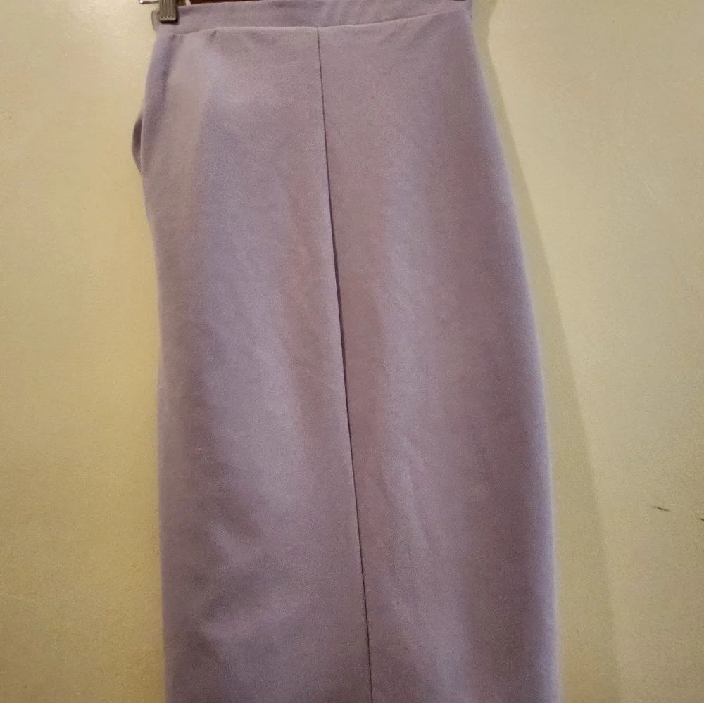 2 Piece Crop Top & Skirt Stretch Knit Set Blue Blush Size Small